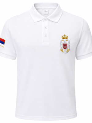 Polo Majica Srbija vez - Bela